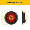 2X 4INCH Round Red Amber 16-LED Truck Trailer Brake Stop Turn Signal Tail Lights