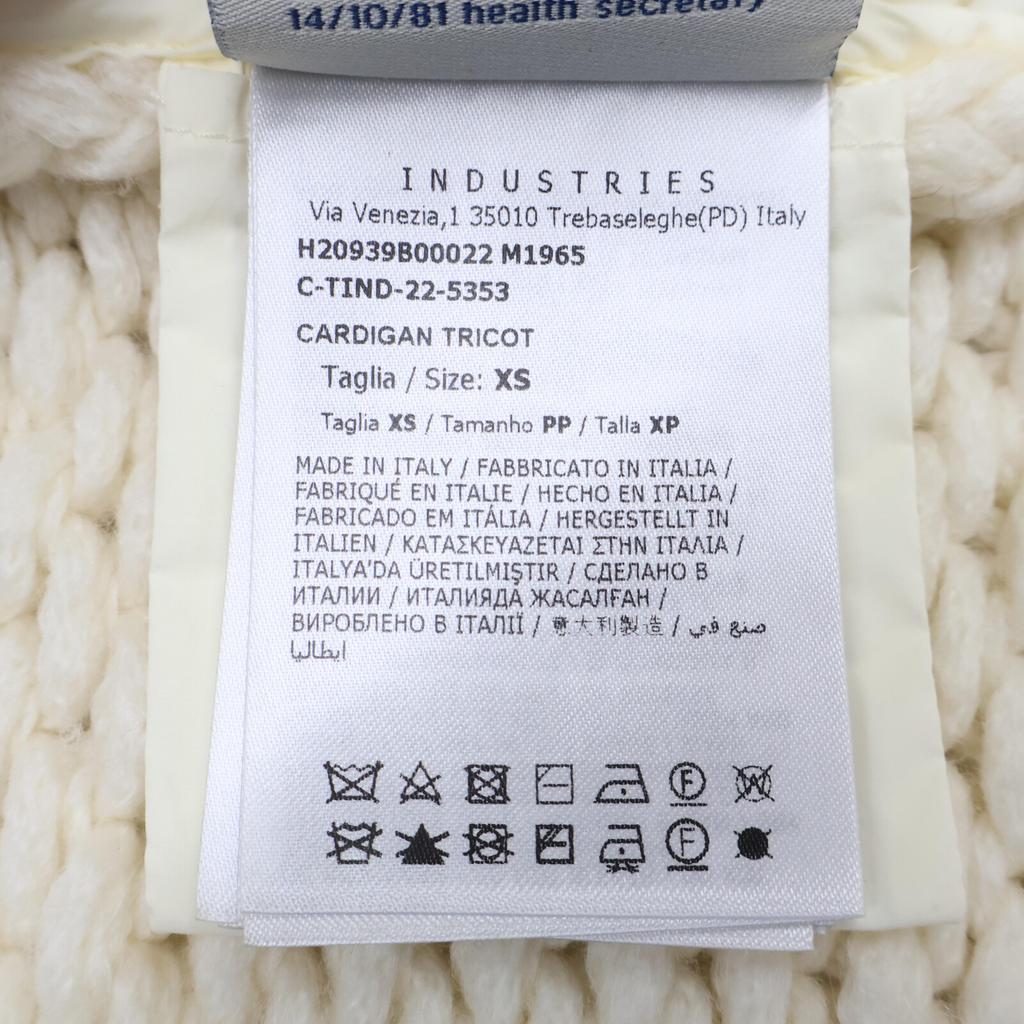 MONCLER [Domestic regular / 22 year production] H20939B00022 CARDIGAN TRICOT knit x mouton switching down coat XS whiteUsed