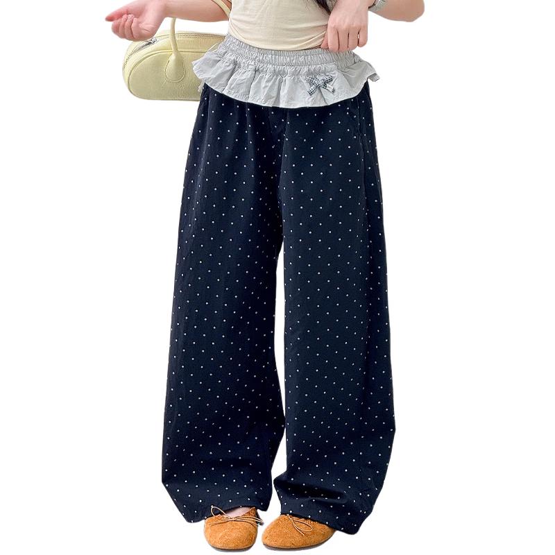 Girls  Summer Polka Dot Casual Pants 130