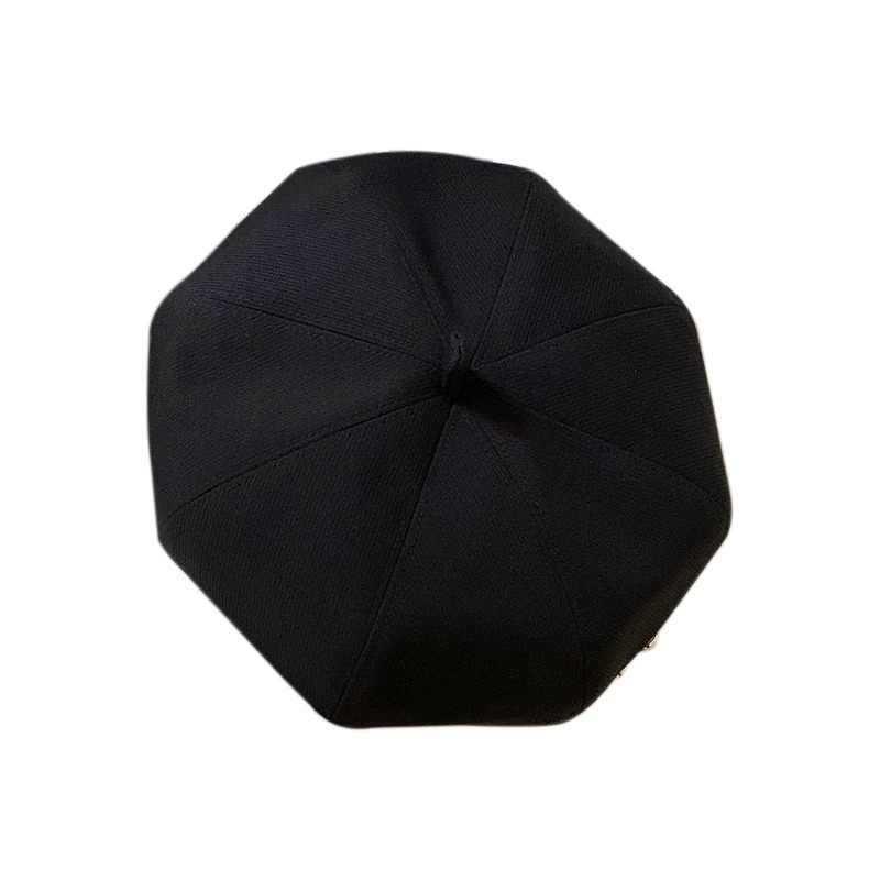 Women S Korean Style Flower Beret Hat Large Head Size Vintage Versatile