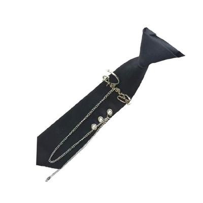 Schuluniform Krawatte Punk Anime Halstuch mit Quasten Kette Party Requisiten Halskette