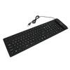 109 Keys Foldable Silicone Keyboard Quiet Waterproof Dustproof USB Wired Flexible Keyboard for Desktop Laptop Home