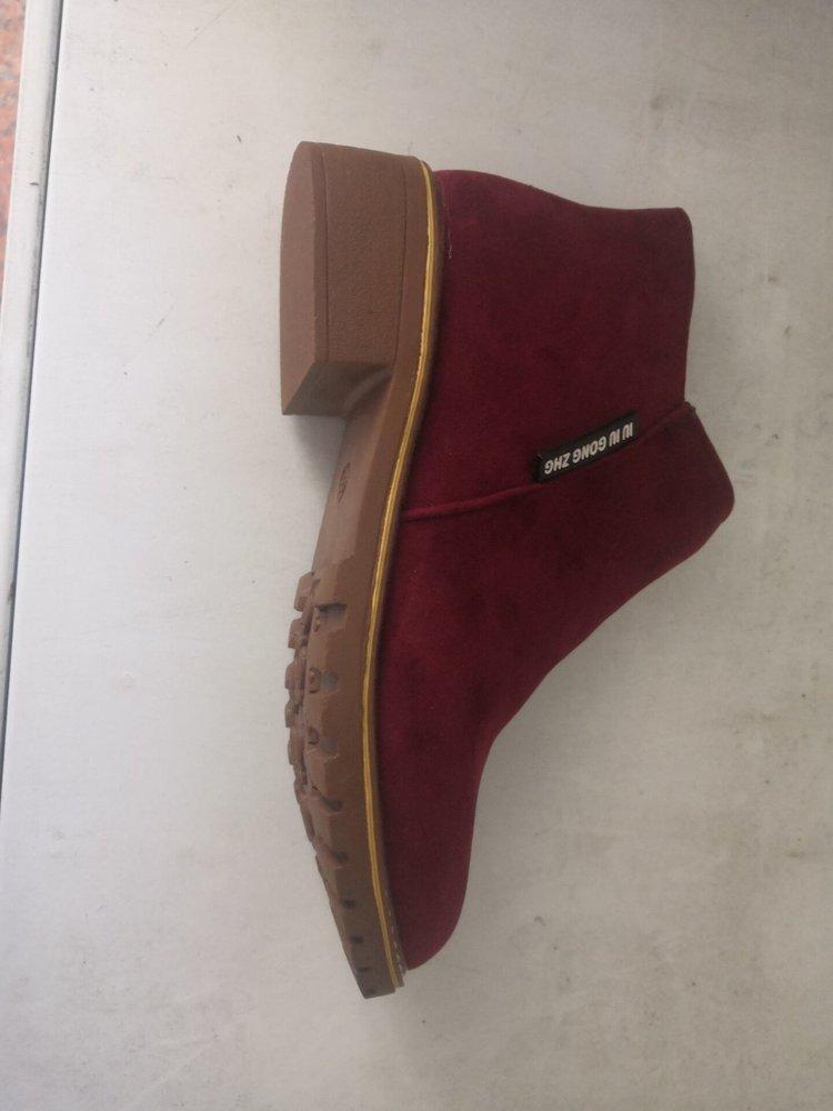 Complete four colors, all velvet side zipper round head suede low heel square heel fashion boots suede rubber short tube super