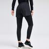 Anta Running Series Color Block Logo Breathable Casual Fake Two-Piece Sports Long Pants Women Bottoms Black 962335301-2