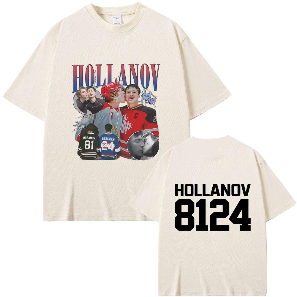 Heated Rivalry Shane Hollander Ilya Rozanov Hollanov 2481 Graphic Tshirt Men Women Fashion Casual T Shirts Male Vintage Tshirt