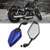 Uxcell Motorcycle Rear View Mirrors Pair Blue Black Adjustable Polygon Rear Side View Mirrors Applicable To Motorcycles and Scooters