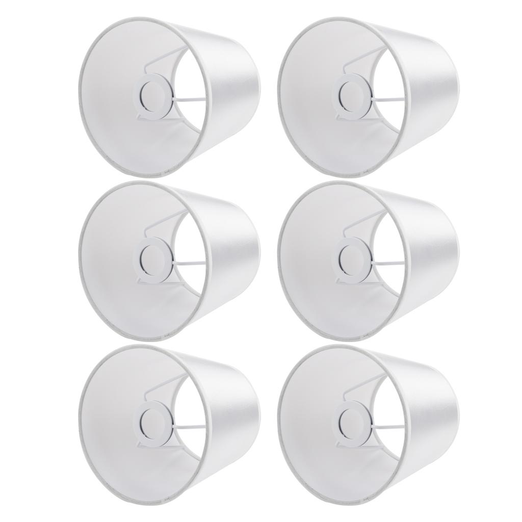 6PCS Simple Wall Light Chandelier Fabric Lamp Shade Light Fixture for Bedroom Living Room Decoration