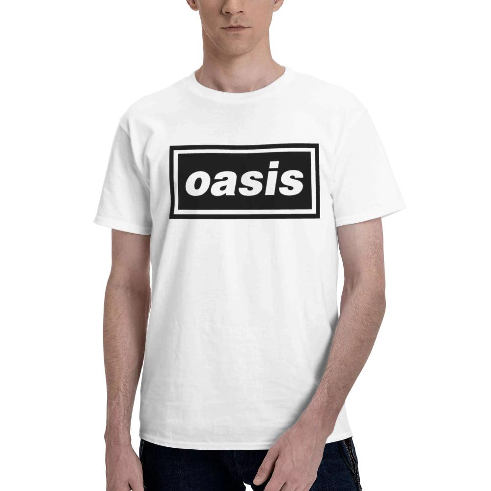 

Mens Women British Oasis Band T Shirts Cotton Tees Beach Y2K Casual Short Sleeve T Shirt Crewneck Harajuku Design Tee Shirt S