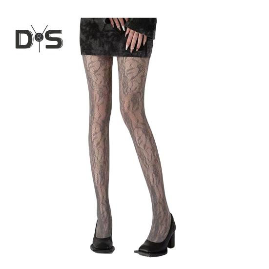 

Женские колготки с ажурным узором в виде цветка лозы, ультратонкие, прозрачные, высокоэластичные, противоскользящие, однотонные, для поездок на работу, свиданий, вечеринок, мини-юбка, подходящая серый