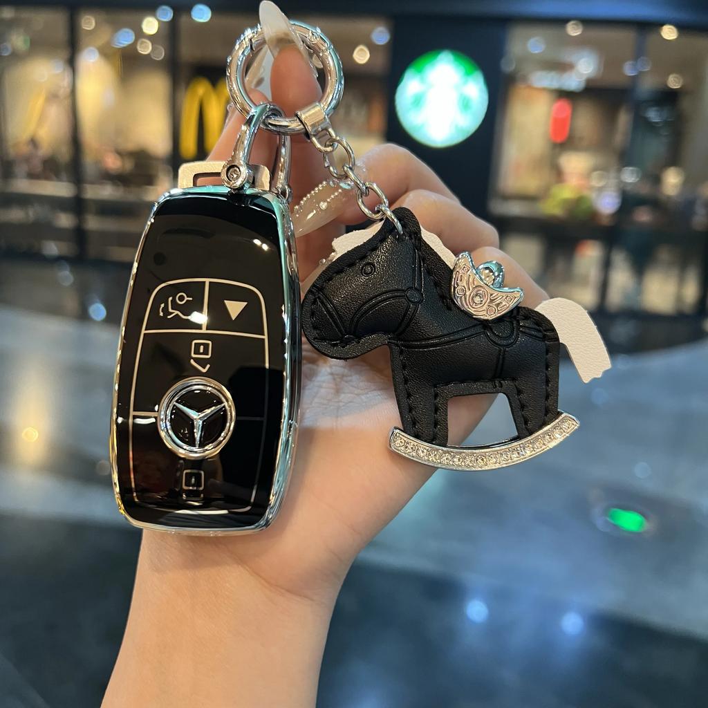 Car Key Case Cover Protection Shell for Mercedes Benz A C E S G Class GLC CLE CLA W177 W205 W213 W222 X167 AMG Accessories QU3