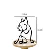 Metal Dog Art Sculpture Modern Abstract Minimalist Art Animal Ornaments Pet Dog Crafts Home Study Office Desktop Decoration