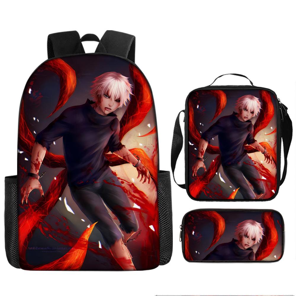 Anime Peripheral Backpack Tokyo Ghoul Food Backpack Kimuken School Bag Computer Bag Tokyo Ghoul Backpack