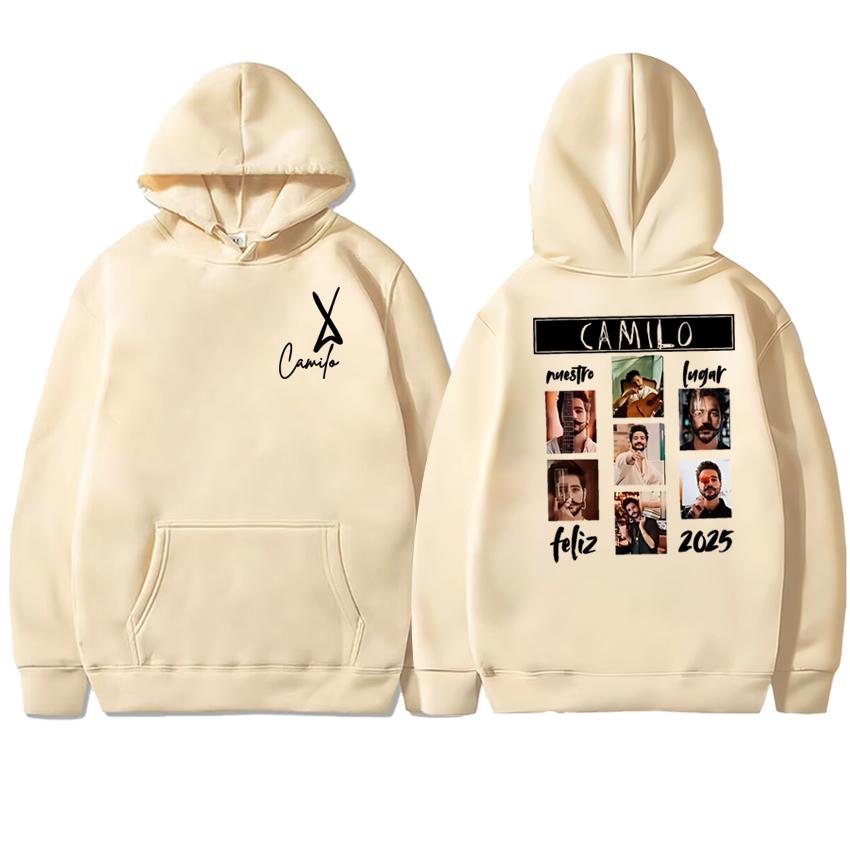 Hot Singer Camilo La Tribu 2025 New Album Cover Double Sided Graphic Pullover Men Women Vintage Sweatshirt Unisex Fleece Hoodie