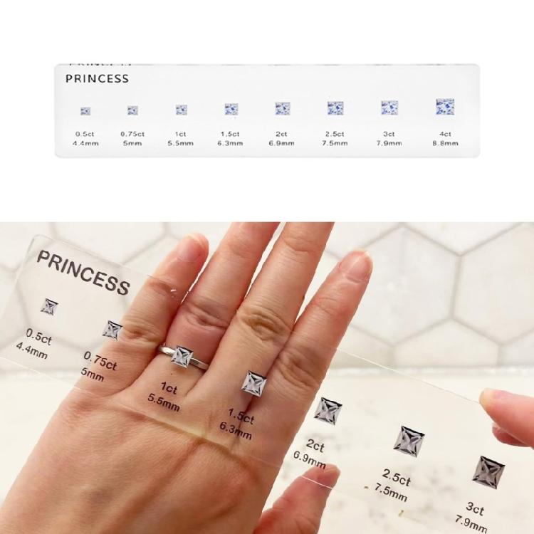 Precisions Engraved Acrylic Jewelry Measuring Tool For Wedding Anniversary Rings And Professional Gemstones Analysis