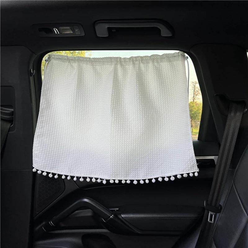 Universal Suction Cup Curtain Flower Car Window Sunshade Cover Cartoon Side Window Sunshade Uv Protection