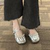 Mode Damen Schuhe Mode Schnalle Damen Ballerinas Herbst Runde Zehenpartie Flach Einfarbig Weiche Sohle Lässige Ballerinas Bequeme Büro Damen Schuhe