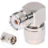 Uhf Male Pl-259 Pl259 To Uhf Female So-239 So239 Angle 90 Rf Adapter Connector