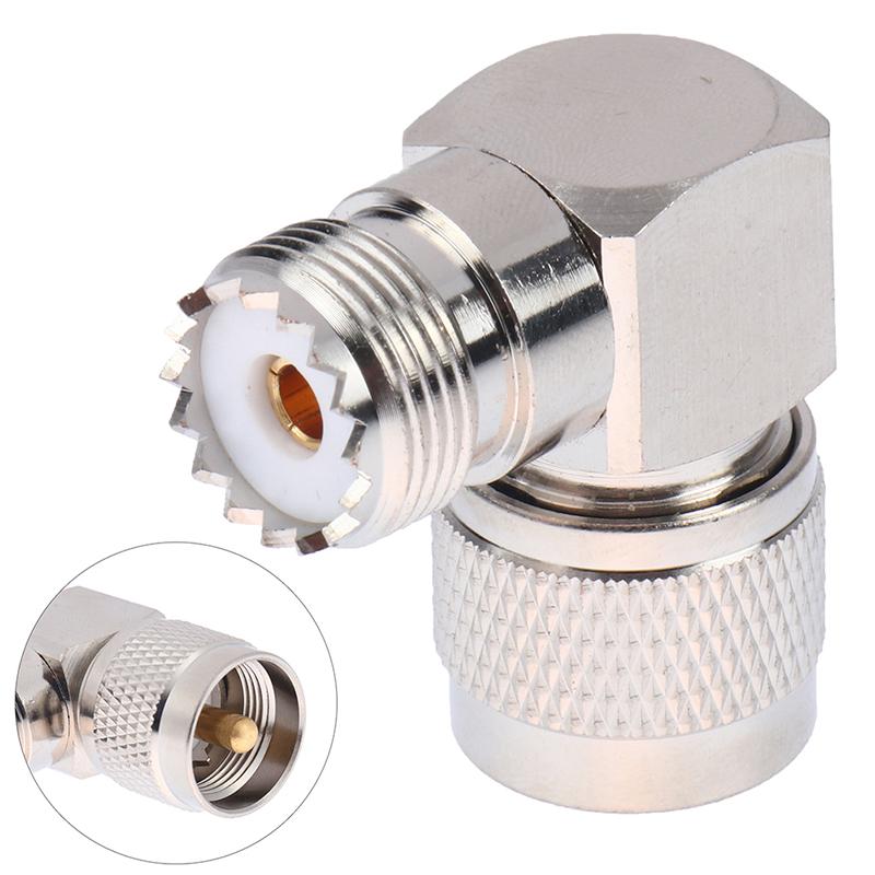 Uhf Male Pl-259 Pl259 To Uhf Female So-239 So239 Angle 90 Rf Adapter Connector