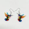 Contemporary Jewelry Hummingbird Drop Earrings Stylish Pendant Necklace Chain Necklace Suitable for Various Occasion