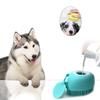 Sangelar Pet Grooming Bath Massage Brush with Soap and Shampoo Dispenser Soft Silicone Bristle for Long Short Haired Dogs Cats Shower