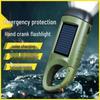 Multi-Functional LED Flashlight: Solar & Hand-Crank Powered, Strong Light, Emergency Rescue, Mobile Power Bank
