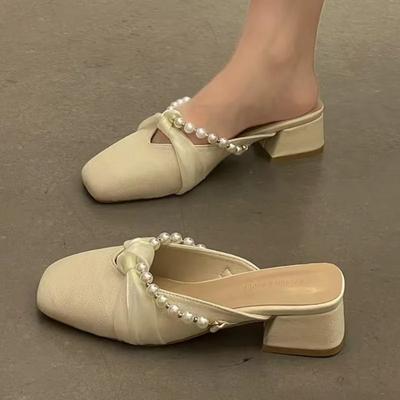 Schuhe für Damen, modische Pantoletten, Damen-Hausschuhe, süße, elegante, lässige Hausschuhe, Damenschuhe, einfarbige Damenschuhe