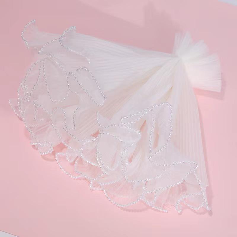 Valentine's Day 3D Ruffled Mesh Lace Flower Bouquet Wrap