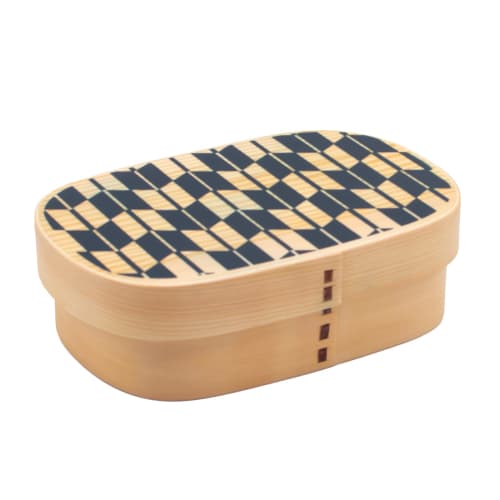 

Wakayama Touge no Wappa Bento Box Store (Wakayama Touge no Wappa Bento Box Store) - Large, Square-Shaped Bento Box with Dividers, Approx. 19 x 13 cm,
