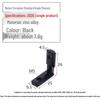 European Aluminum Profile Accessories: Silver Internal Corner & Black Right Angle Connector