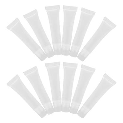50 Pieces Transparent Empty Tubes Cosmetic Container Lip Balm 10g Waterproof Design Convenient Carrying Handmade Creation Refillable Travel Tube