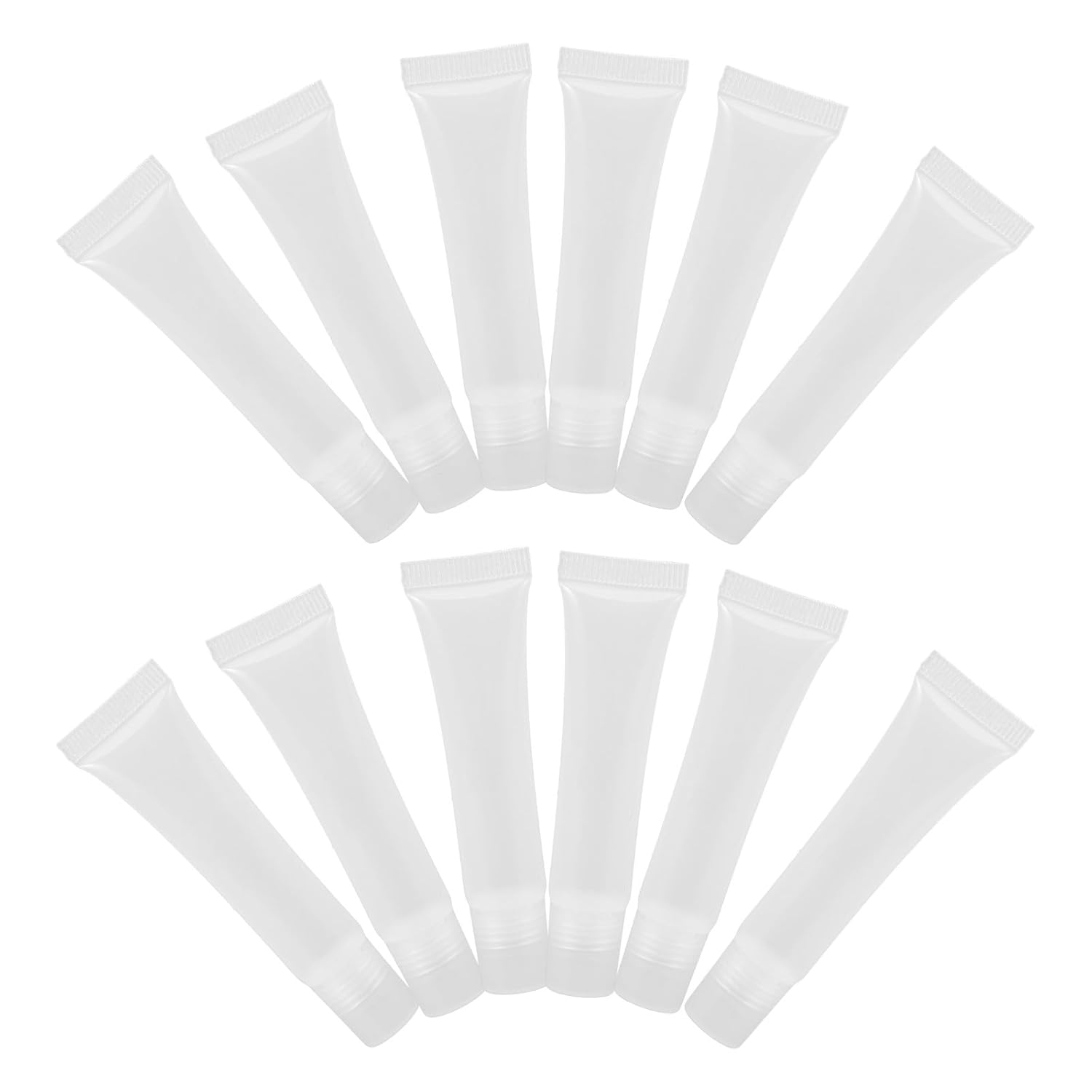 

50 pieces transparent empty tubes cosmetic container lip balm 10g waterproof design convenient carrying handmade creation refillable travel tube