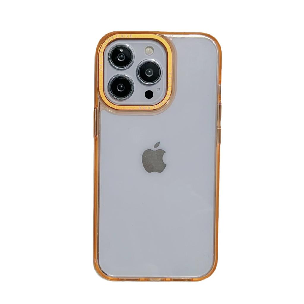 Applicable To Apple 15/14Promax High-transparency Flat Acrylic Metal Lens Frame Apple 15Pro Mobile Phone Case