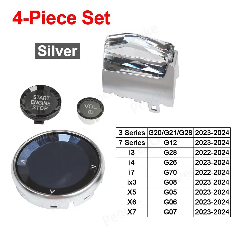 Levas de Cambio de Cristal para BMW ix3 G08 X6 G06 X7 G07 X5 G05 Palanca de la Caja de Cambios G21 F44 F48 F49 G28 G70 G26 G20 Pomo de la Palanca de Cambios