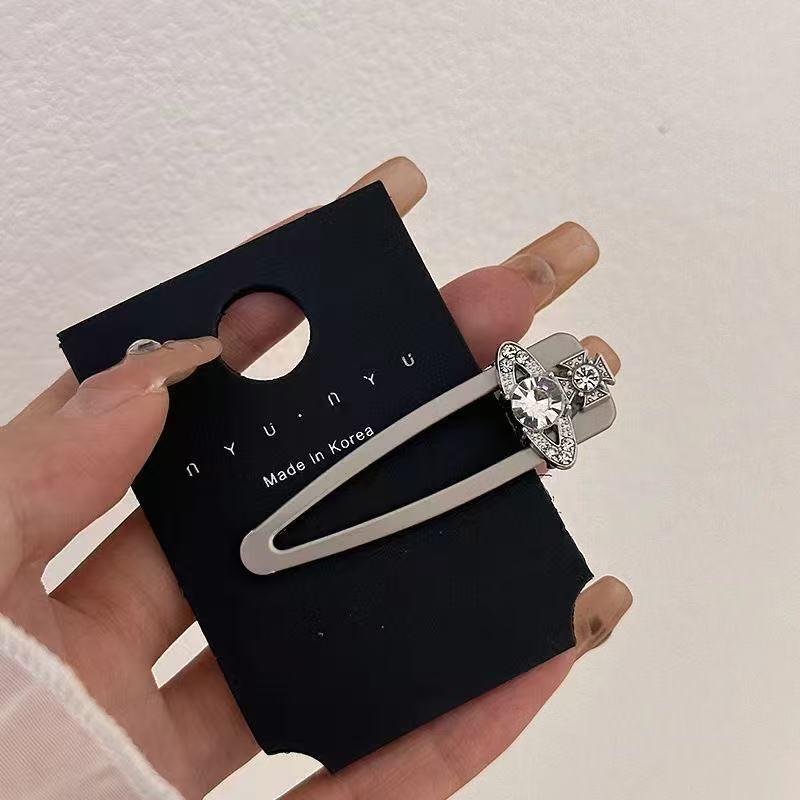 Новая заколка-клипса для волос «Планета со стразами» для девочек