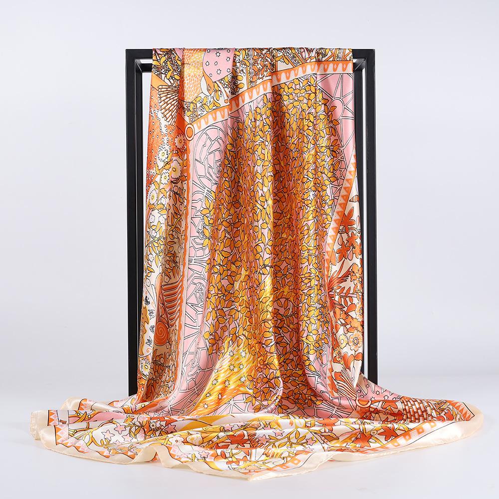 Hochwertige, luxuriöse Seidenschals, Stirnband, Schals, Halstuch für Damen, Ketten-Seidenschal, dekorativer Schal für Damen