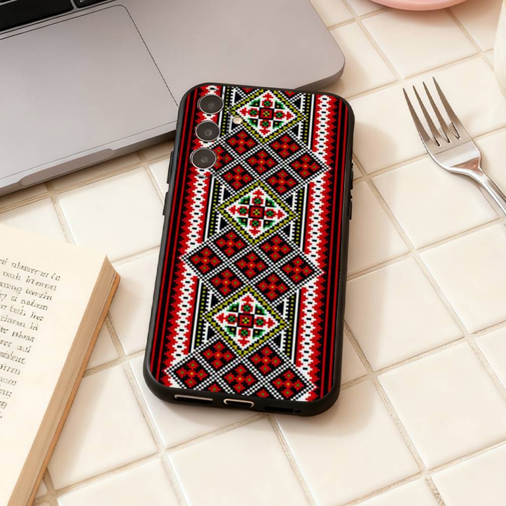 

G-Ukraine Ornament Pattern phone Case For Samsung Galaxy A73,A72,A71,A70,A53,A52,A51,Others Soft Black Shell Samsung a51 4g