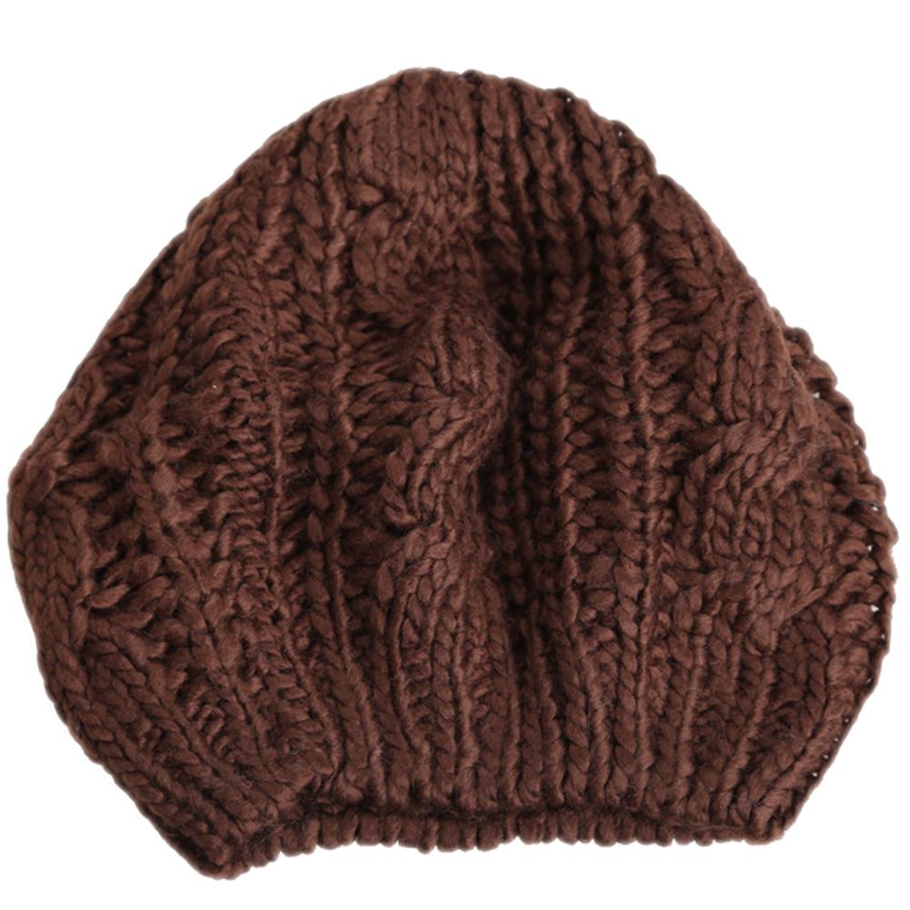 2023 New Fashion Winter Women Beret Warm Knitted Baggy Beanie Hat Pretty Comfortable Plain Caps Multicolor Elasticity Ski Cap