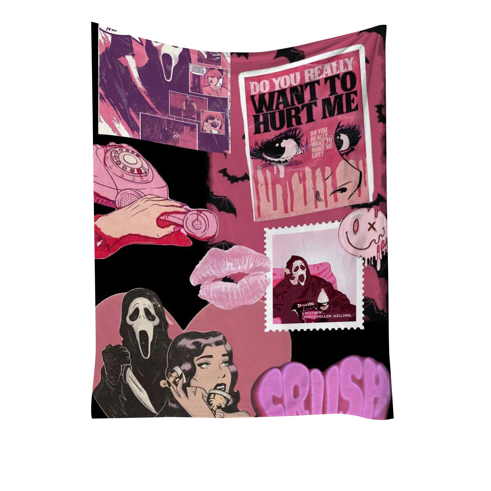 

Готическое одеяло, Подарок для дам и девушек, Жуткий принт паутины и паука, Ужасы, Подарок на Хэллоуин, День рождения, Рождество, для вечеринки, Домашний декор, Накидка на диван XS красный