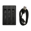 3 Channel Battery Charger Smart Safe Fast Battery Charger Hub with LED Indicator for Insta360 ONE X2 Camera