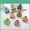 Stylish Retro Hair Accessory For Women Acrylic Hair Clip With Chessboard Design Handmade