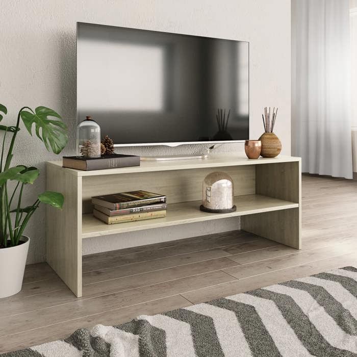 Maison Exclusive - Meuble TV Chêne sonoma 100x40x40 cm Bois d'ingénierie