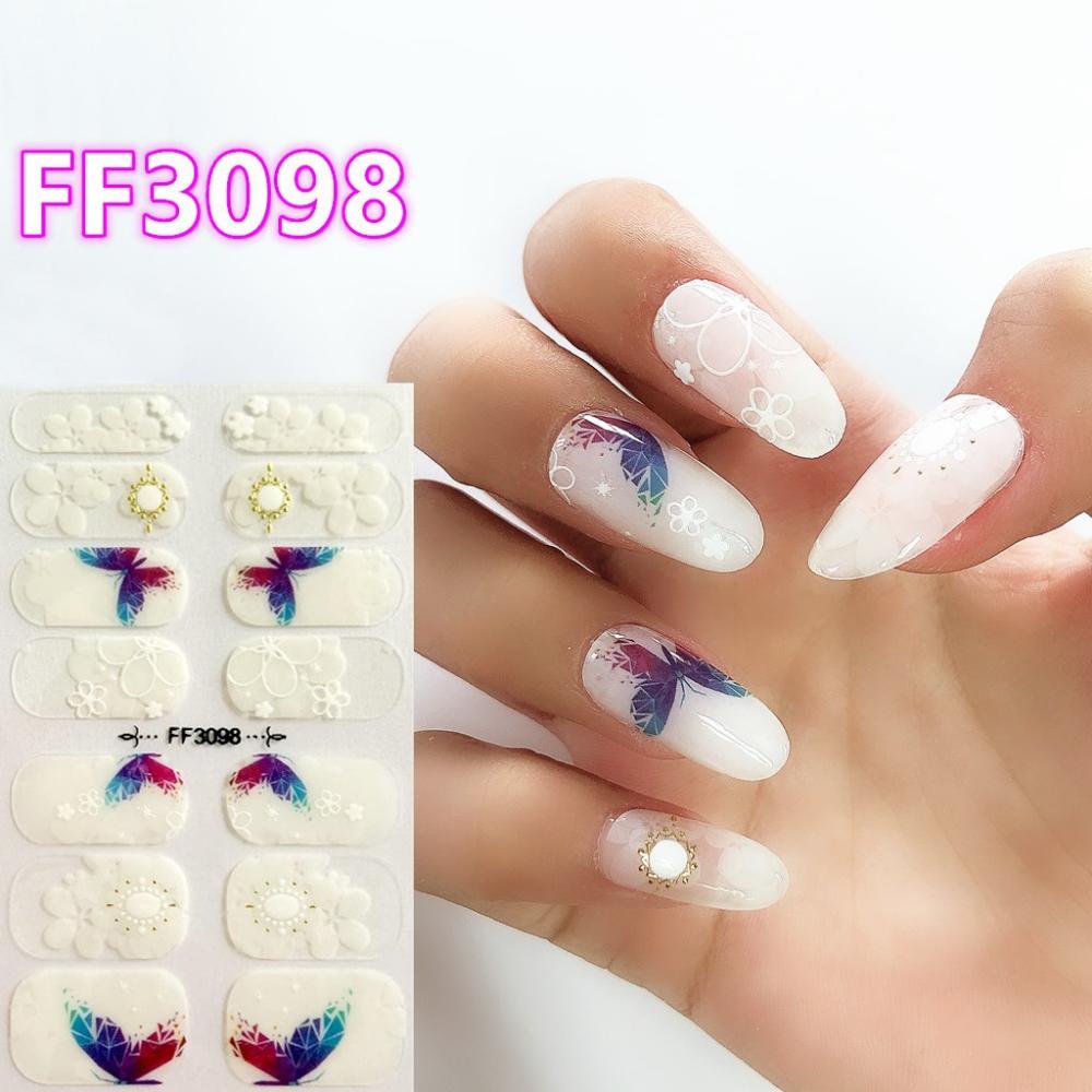 Three-dimensional Waterproof No-bake Nail Polish Film Full Sticker Spring and Summer Nail Film Paper Nail Film Paper
