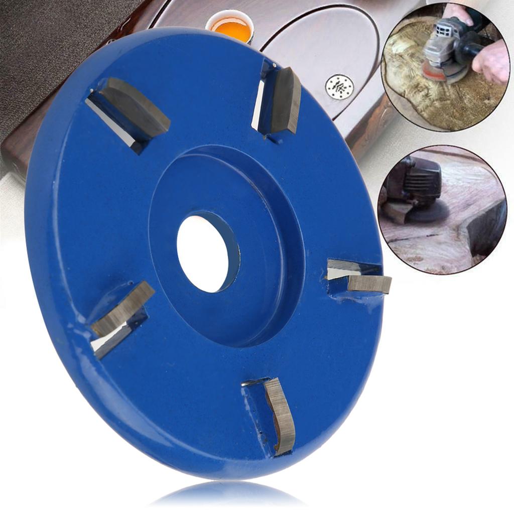 5 Teeth Arc Shaped Wood Cutting Disc Woodworking Angle Grinder Carving Polishing Tool(Blue )