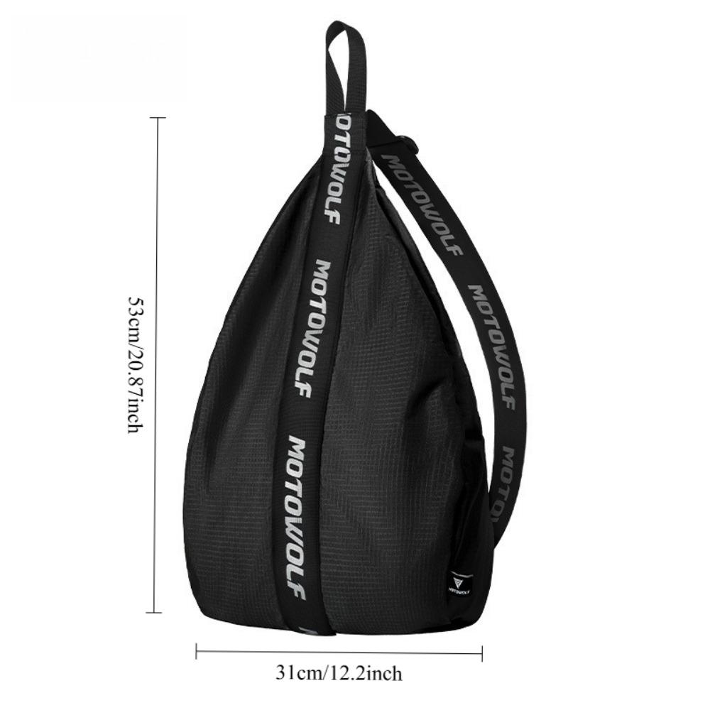 Water-Resistant Multi-Functional Motorcycle Backpack Capacity Single-Shoulder Bag for Helmet, Basketball Storage & Rider Touring