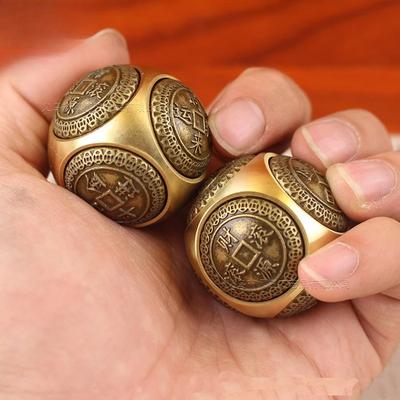 Šestitvárná čtyřka žehnající peníze na štěstí Fidget Spinner EDC Měděná kostka pro odlehčení stresu Dekompresní kostka pro dospělé Antistresové hračky Fidget