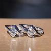 Creative Design Women's Dazzling Zirconia Wedding and Engagement Ring Jewelry