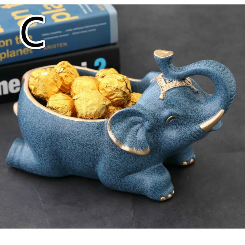 Key Storage Box Porch Creative Door Decoration Desktop Decoration Elephant Storage Box Nordic Home Organization