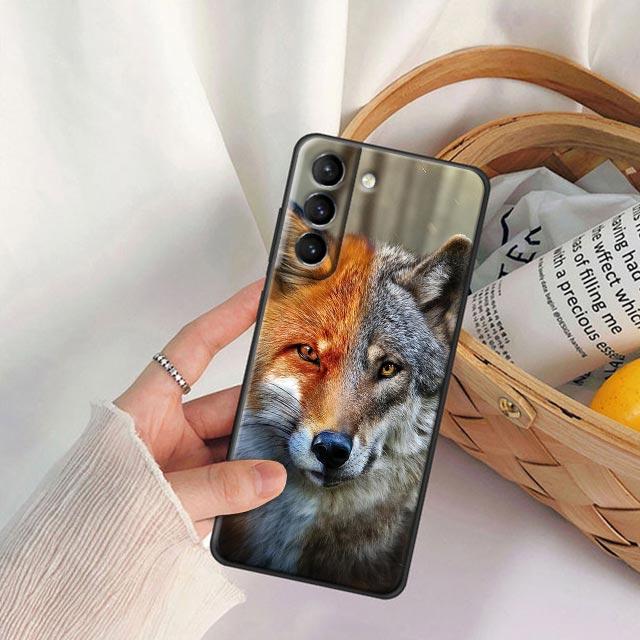 Roztomilý liščí zvířecí pouzdro na telefon pro Samsung Galaxy S24FE S23 5G S20 S21 FE S25 S22 Ultra S24 Plus Pouzdra Měkký TPU Silikonový kryt Lišky