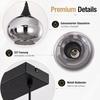 NETTLIFE Lustre douille en verre E27 8 lampes cordon de suspension réglable en hauteur style rétro