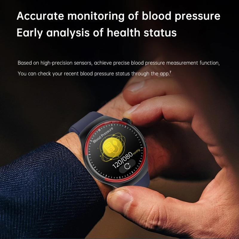 2025 Nowy Smartwatch Wysokiej Klasy z Detekcją Laserową Mężczyźni EKG+PPG Precyzyjny Pomiar Ciśnienia Krwi Tętno Połączenie BT NFC Zegarek Zdrowotny